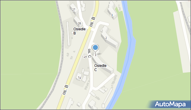 Rzepedź, Osiedle C, 1, mapa Rzepedź
