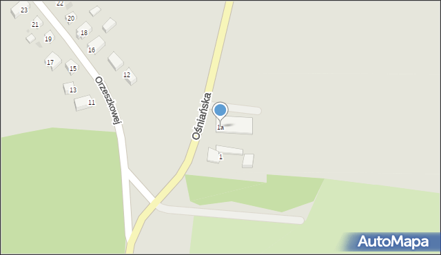 Rzepin, Ośniańska, 1a, mapa Rzepin