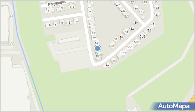 Rzeszów, Ossolińskich, 61, mapa Rzeszów