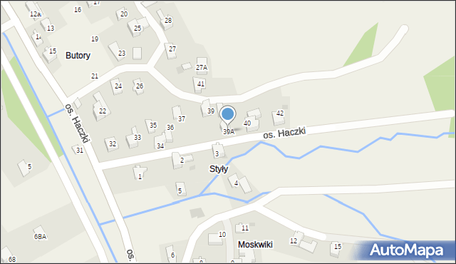 Rzyki, Osiedle Haczki, 39A, mapa Rzyki