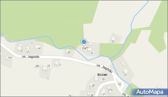 Rzyki, Osiedle Jagódki, 21a, mapa Rzyki