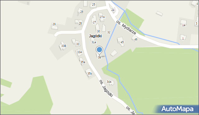 Rzyki, Osiedle Jagódki, 34, mapa Rzyki