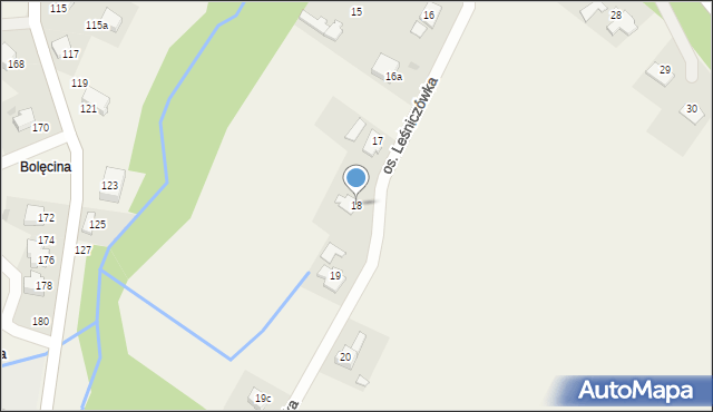 Rzyki, Osiedle Leśniczówka, 18, mapa Rzyki