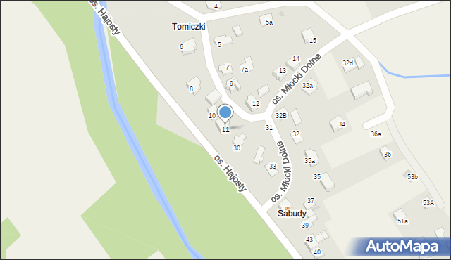 Rzyki, Osiedle Młocki Dolne, 11, mapa Rzyki