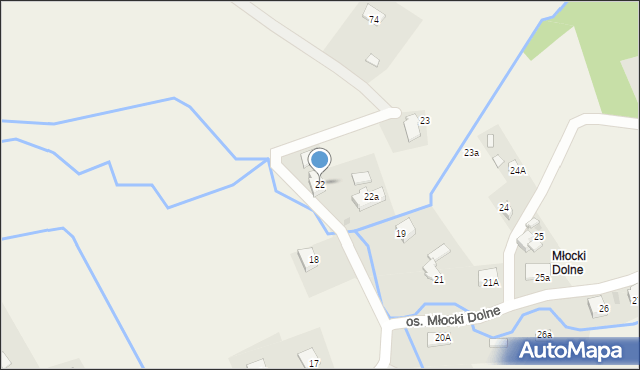 Rzyki, Osiedle Młocki Dolne, 22, mapa Rzyki