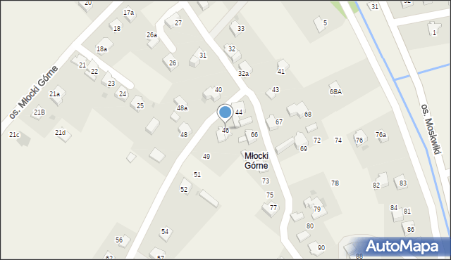 Rzyki, Osiedle Młocki Górne, 46, mapa Rzyki