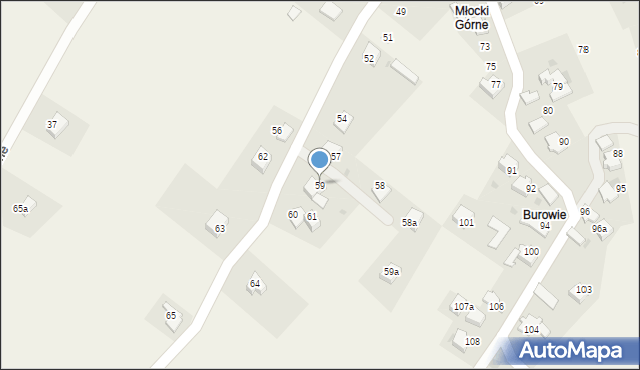 Rzyki, Osiedle Młocki Górne, 59, mapa Rzyki