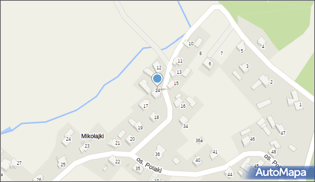 Rzyki, Osiedle Polaki, 14, mapa Rzyki
