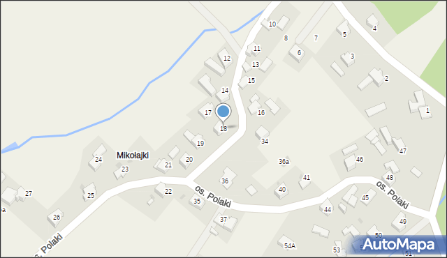 Rzyki, Osiedle Polaki, 18, mapa Rzyki