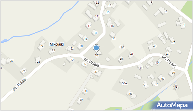 Rzyki, Osiedle Polaki, 36, mapa Rzyki