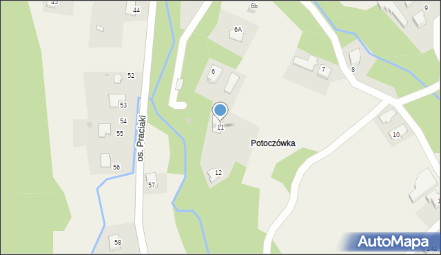 Rzyki, Osiedle Potok Kubikowski, 11, mapa Rzyki