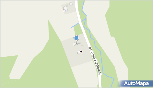 Rzyki, Osiedle Potok Kubikowski, 36, mapa Rzyki