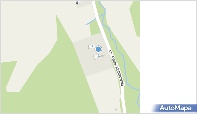 Rzyki, Osiedle Potok Kubikowski, 37, mapa Rzyki