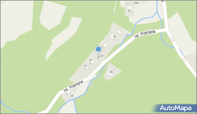 Rzyki, Osiedle Potrójna, 31, mapa Rzyki