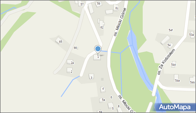 Rzyki, Osiedle Praciaki, 1, mapa Rzyki