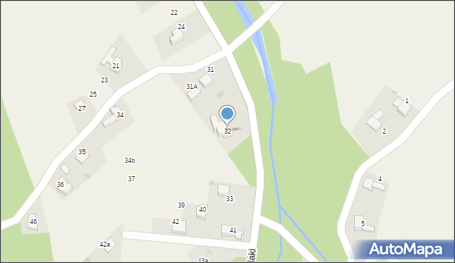Rzyki, Osiedle Praciaki, 32, mapa Rzyki