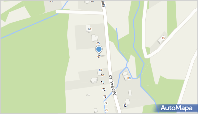 Rzyki, Osiedle Praciaki, 67, mapa Rzyki