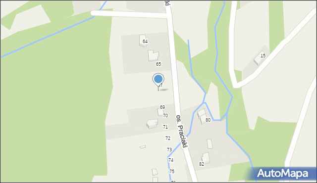 Rzyki, Osiedle Praciaki, 68, mapa Rzyki