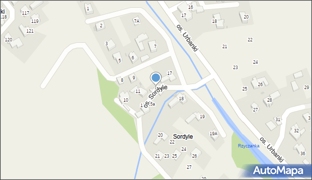 Rzyki, Osiedle Sordyle, 16, mapa Rzyki