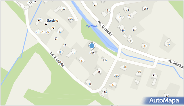 Rzyki, Osiedle Sordyle, 35a, mapa Rzyki