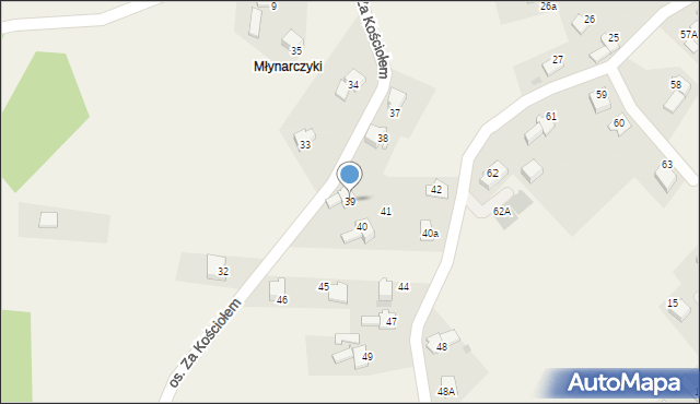 Rzyki, Osiedle Za Kościołem, 39, mapa Rzyki