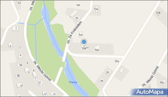 Rzyki, Osiedle Za Kościołem, 54a, mapa Rzyki
