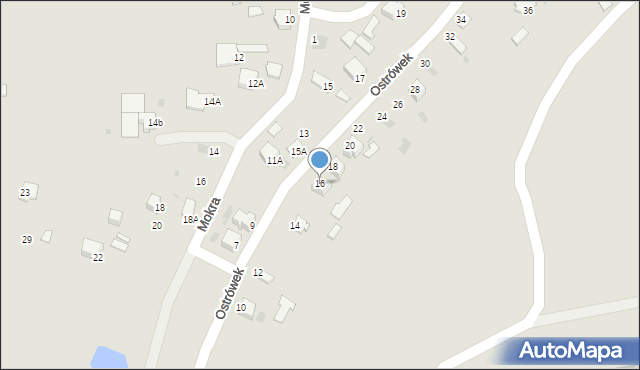 Sandomierz, Ostrówek, 16, mapa Sandomierza