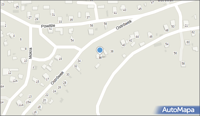 Sandomierz, Ostrówek, 36, mapa Sandomierza