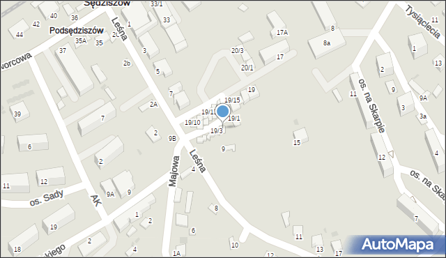 Sędziszów, Osiedle na Skarpie, 19/2, mapa Sędziszów