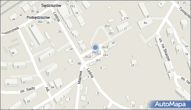 Sędziszów, Osiedle na Skarpie, 19/8a, mapa Sędziszów