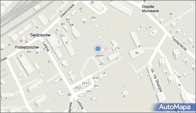 Sędziszów, Osiedle na Skarpie, 20/3, mapa Sędziszów