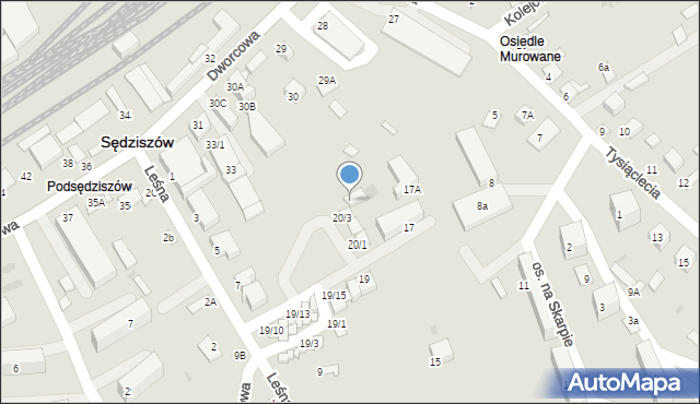 Sędziszów, Osiedle na Skarpie, 20/4, mapa Sędziszów