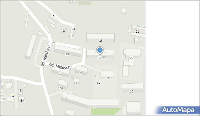 Sędziszów Małopolski, Osiedle Młodych, 17, mapa Sędziszów Małopolski