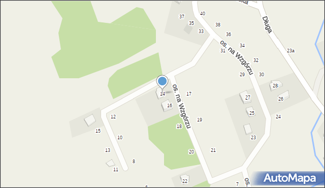 Semlin, Osiedle na Wzgórzu, 14, mapa Semlin