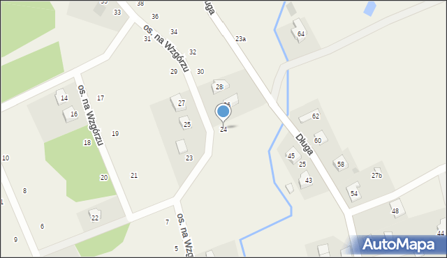 Semlin, Osiedle na Wzgórzu, 24, mapa Semlin