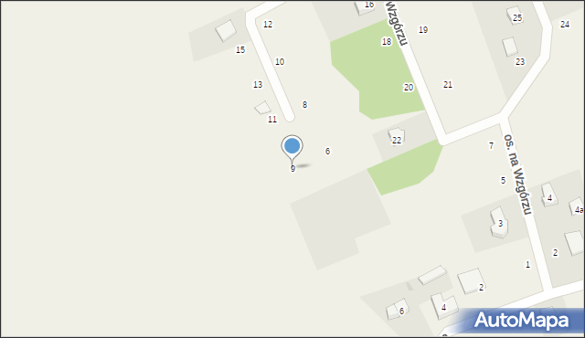 Semlin, Osiedle na Wzgórzu, 9, mapa Semlin