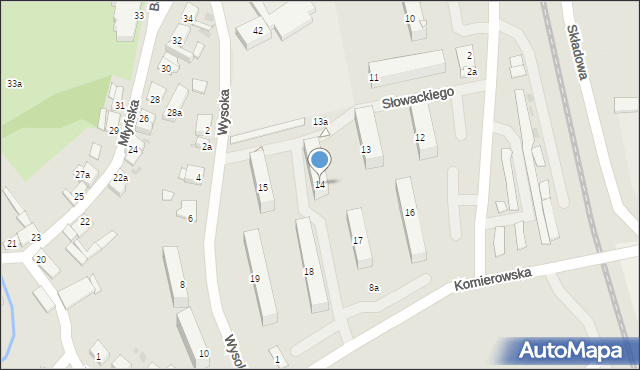 Sępólno Krajeńskie, Osiedle Słowackiego, 14, mapa Sępólno Krajeńskie