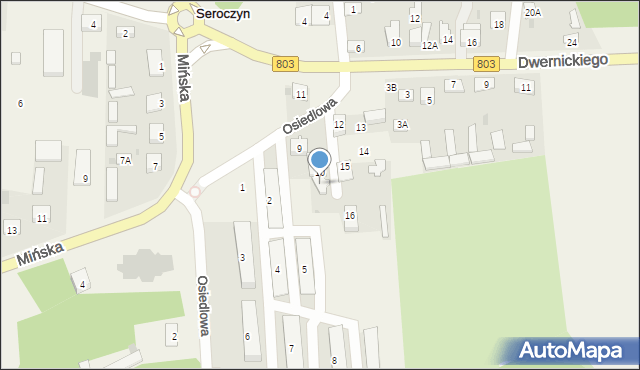 Seroczyn, Osiedlowa, 18, mapa Seroczyn
