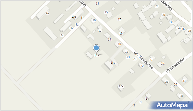 Sidzina, Osiedle Słoneczne, 14a, mapa Sidzina