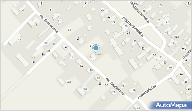 Sidzina, Osiedle Słoneczne, 19a, mapa Sidzina