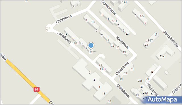 Siechnice, Osiedlowa, 11, mapa Siechnice