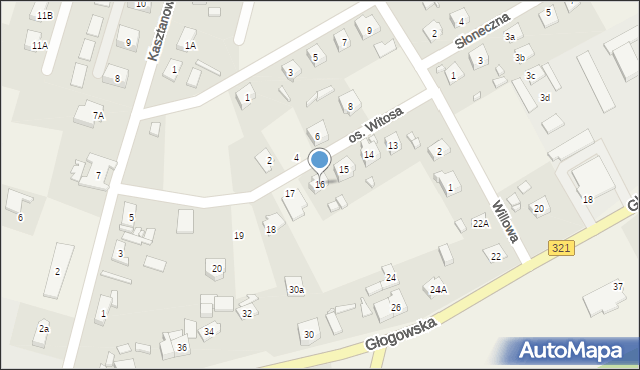 Siedlisko, Osiedle Witosa Wincentego, 16, mapa Siedlisko