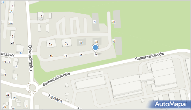 Siemianowice Śląskie, Oświęcimska, 7h, mapa Siemianowice Śląskie