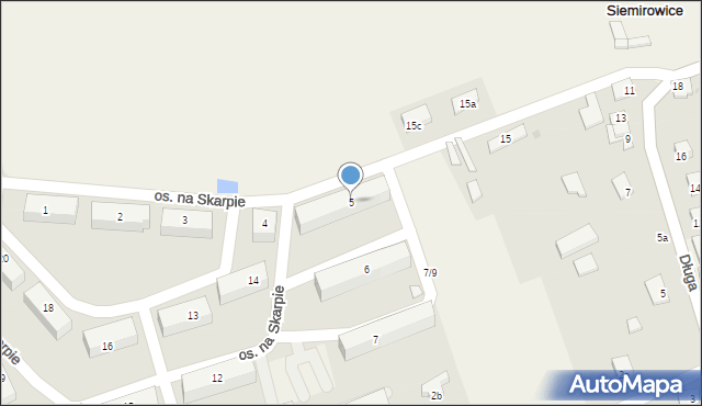 Siemirowice, Osiedle na Skarpie, 5, mapa Siemirowice