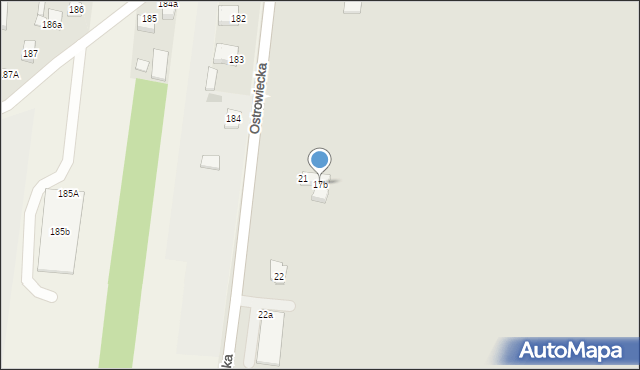 Sienno, Ostrowiecka, 17b, mapa Sienno