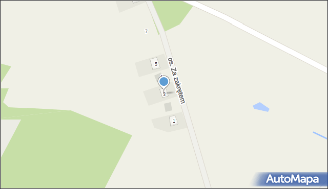 Sienno, Osiedle Za zakrętem, 3, mapa Sienno