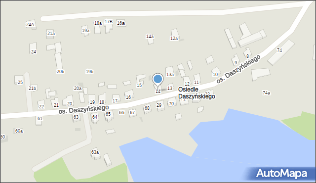 Sieraków, Osiedle Daszyńskiego, 14, mapa Sieraków