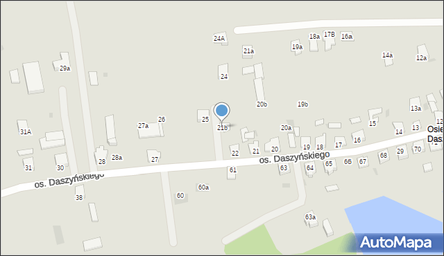 Sieraków, Osiedle Daszyńskiego, 21b, mapa Sieraków