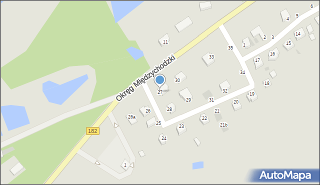 Sieraków, Osiedle Tęczowe, 27, mapa Sieraków