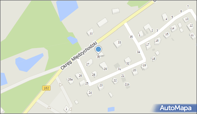 Sieraków, Osiedle Tęczowe, 30, mapa Sieraków